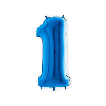 Afbeelding in Gallery-weergave laden, Folie Cijfer 102 cm licht blauw
