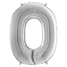 Afbeelding in Gallery-weergave laden, Folie Cijfer 102 cm zilver