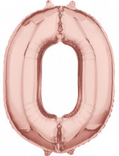 Afbeelding in Gallery-weergave laden, Folie Cijfer 66 cm rosé goud