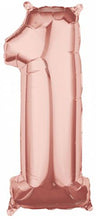 Afbeelding in Gallery-weergave laden, Folie Cijfer 66 cm rosé goud
