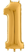 Afbeelding in Gallery-weergave laden, Folie Cijfer 102 cm goud