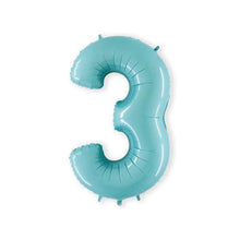 Afbeelding in Gallery-weergave laden, Helium folie cijfer licht blauw
