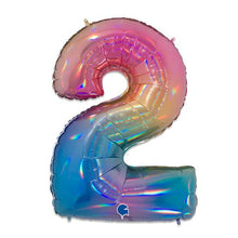 Afbeelding in Gallery-weergave laden, Helium folie cijfer regenboog
