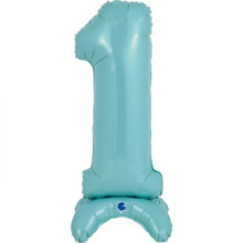 Afbeelding in Gallery-weergave laden, Cijfer Standup 64 cm pastel blauw
