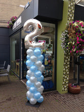 Afbeelding in Gallery-weergave laden, Ballonnen Pilaar Met Folie Cijfer
