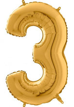 Afbeelding in Gallery-weergave laden, Folie Cijfer 102 cm goud
