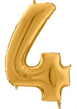 Afbeelding in Gallery-weergave laden, Folie Cijfer 102 cm goud
