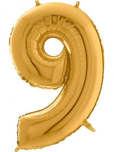 Afbeelding in Gallery-weergave laden, Folie Cijfer 102 cm goud
