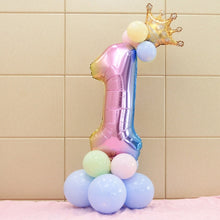 Afbeelding in Gallery-weergave laden, Set Rainbow Number Foil Balloons
