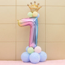 Afbeelding in Gallery-weergave laden, Set Rainbow Number Foil Balloons
